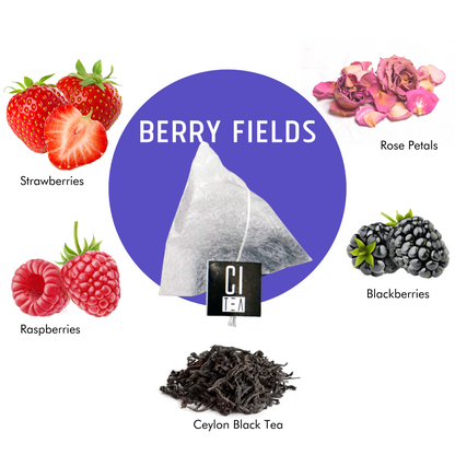 Berry Fields, Berry Tea - 24 Pyramid Tea Bags